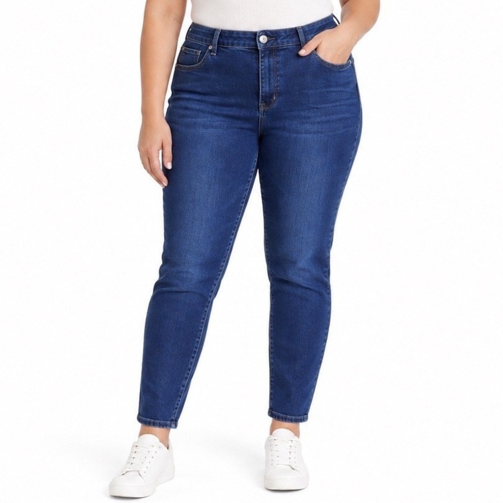Maurice's Plus Size 20W REG Dark Wash High Rise Skinny Jeans Stretch Denim